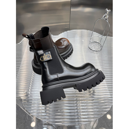 2026秋冬季新款厚底真皮百搭復古英倫風菸筒靴女洋氣小短靴子女鞋