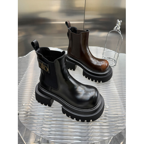 2026秋冬季新款厚底真皮百搭復古英倫風菸筒靴女洋氣小短靴子女鞋