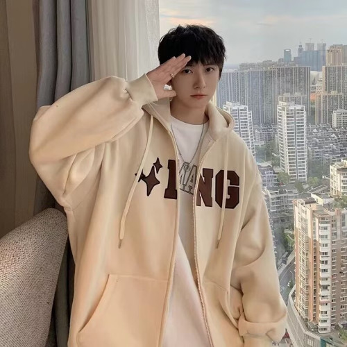 加絨加厚300斤拉鍊開衫男衛衣連帽衫加肥加大碼寬鬆休閒秋冬外套 加絨加厚300斤拉鍊開衫男衛衣連帽衫加肥加大碼寬鬆休閒秋冬外套