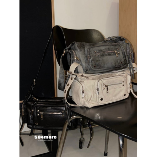 【SO4more】韓國直郵 black purple 官方正品marco機車單肩斜後後背包