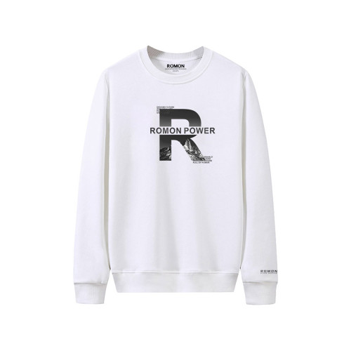 羅矇休閒衛衣男士2026新款加絨無帽外套秋冬款潮流長袖打底衫上衣