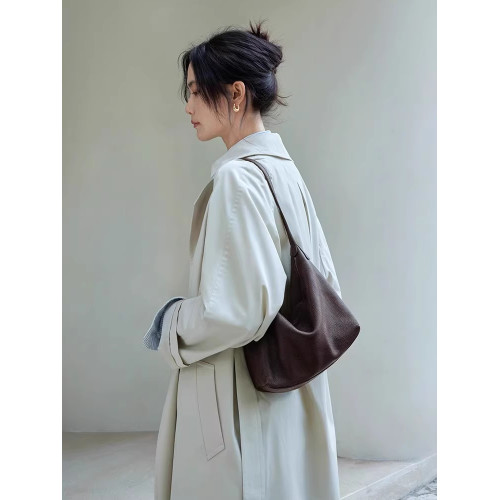 植鞣牛皮極簡hobo包包單肩大容量真皮斜背黑色百搭腋下松弛感女包 植鞣牛皮極簡hobo包包單肩大容量真皮斜背黑色百搭腋下松弛感女包