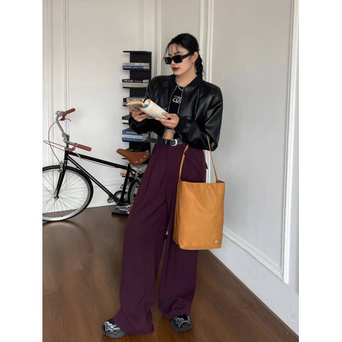 慵懶風復古尼龍布水桶包2025新款百搭托特包大容量單肩學生上課包