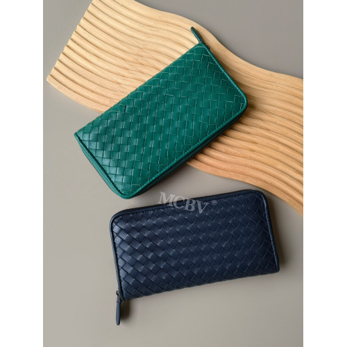 MCBV羊皮手工編織手拿包真皮拉鍊包手機包卡包現金收納一體包