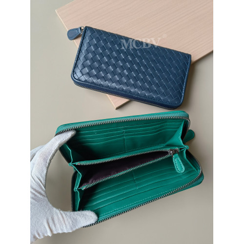 MCBV羊皮手工編織手拿包真皮拉鍊包手機包卡包現金收納一體包