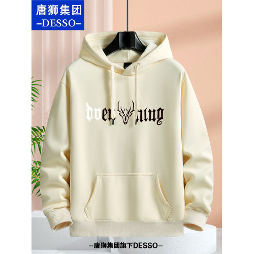 唐獅集團DESSO春秋冬重磅棉連帽衛衣男加絨寬鬆休閒百搭潮牌帽衫