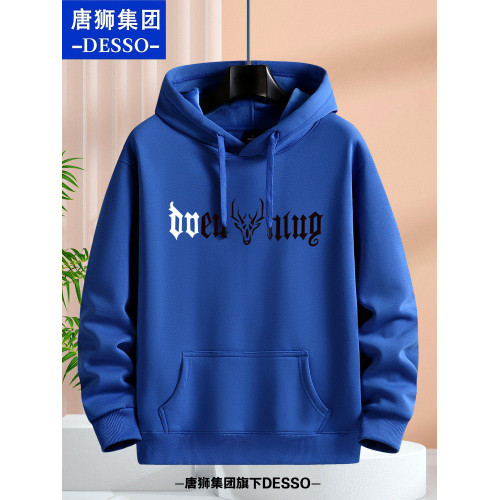 唐獅集團DESSO春秋冬重磅棉連帽衛衣男加絨寬鬆休閒百搭潮牌帽衫