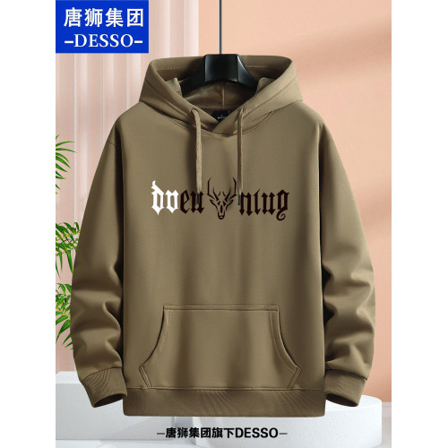 唐獅集團DESSO春秋冬重磅棉連帽衛衣男加絨寬鬆休閒百搭潮牌帽衫