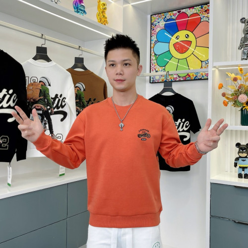 2025新款春秋季純棉衛衣男潮流圓領印花套頭體恤百搭休閒長袖上衣