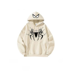 美式復古連帽衛衣男女情侶秋冬款hiphop蜘蛛人寬鬆休閒加絨外套潮