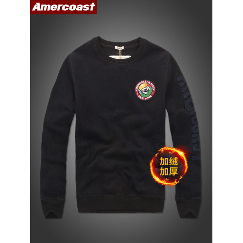 美洲海岸af衛衣男裝秋冬季寬鬆運動純棉加厚加絨圓領刺綉長袖上衣