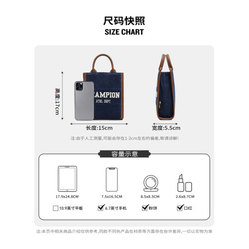 Champion冠軍單肩手提包腋下包法棍包單肩包男女情侶外出潮流