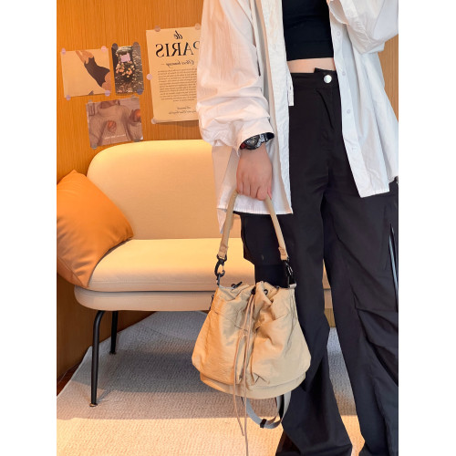 MY高品質多口袋輕便水桶包帆布包防水牛津布手提錦囊包單肩斜後後背包