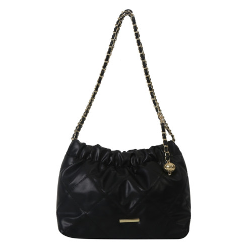 高級感小包包女包2025新款春夏菱格鏈條包爆款流行單肩斜背水桶包