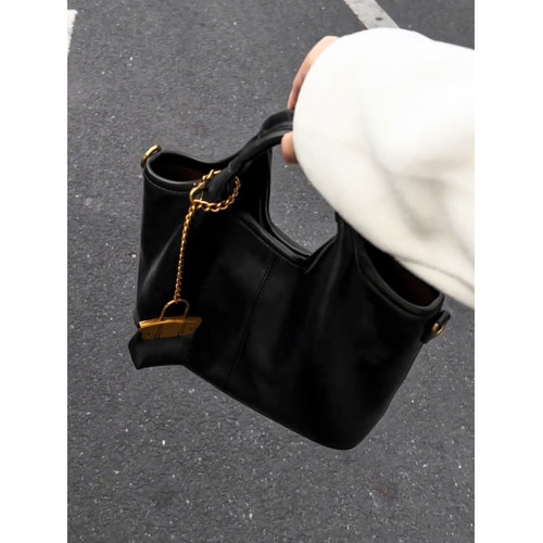 今年爆款黑色水桶包包女2026新款輕奢小衆高級感超火精緻菜籃子包