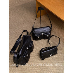 Gear bag繙蓋工裝包2025新款頭層牛皮郵差包機車包斜後後背包單肩包