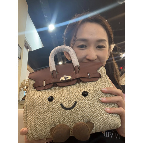 原創大容量2025新款鉑金包小精靈時尚單肩斜後後背包通勤可攜式手提包