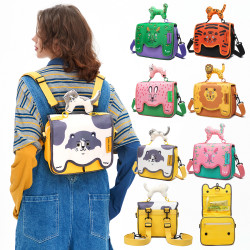 若愚工坊RUOYUSTUDIO原創可愛分區大容量化妝包收納斜背雙肩包包