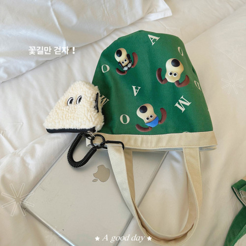 可愛女學生上班族外出媽咪遛彎小號拎袋手提飯盒便當帆布水桶包包