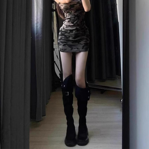 黑色長筒靴女新款秋冬季厚底過膝靴絨面長靴高筒騎士靴兩穿瘦瘦靴