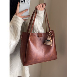 大容量托特包包女小衆時尚復古單肩包寬帶斜後後背包大學生上課通勤包