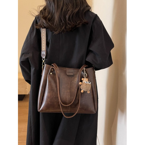 大容量托特包包女小衆時尚復古單肩包寬帶斜後後背包大學生上課通勤包 大容量托特包包女小衆時尚復古單肩包寬帶斜後後背包大學生上課通勤包