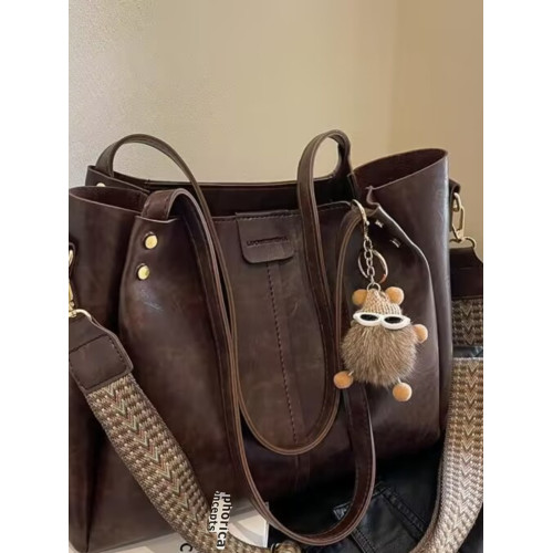 大容量托特包包女小衆時尚復古單肩包寬帶斜後後背包大學生上課通勤包 大容量托特包包女小衆時尚復古單肩包寬帶斜後後背包大學生上課通勤包