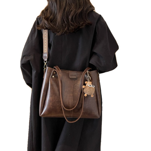 大容量托特包包女小衆時尚復古單肩包寬帶斜後後背包大學生上課通勤包 大容量托特包包女小衆時尚復古單肩包寬帶斜後後背包大學生上課通勤包