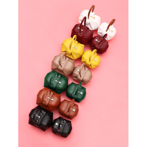 小衆設計真皮手拎包雲吞包復古新中式手提包牛皮褶皺雲朵包餃子包