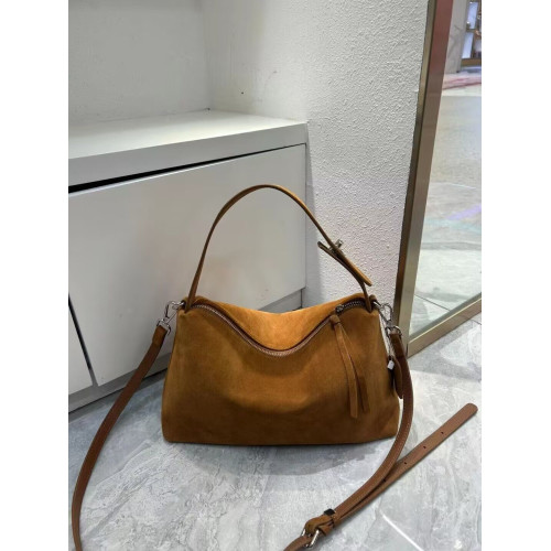 秋冬新款磨砂牛皮腋下包女單肩包韓版時尚白領真皮女包質感斜後後背包