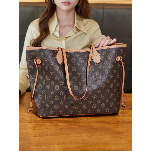 香港通勤大容量單肩托特包2026新款春夏子母女包質感時尚真皮大包