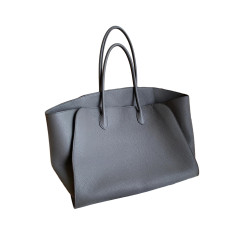 灰色真皮大容量托特包包女式2026新款輕奢小衆高級感手提通勤大包