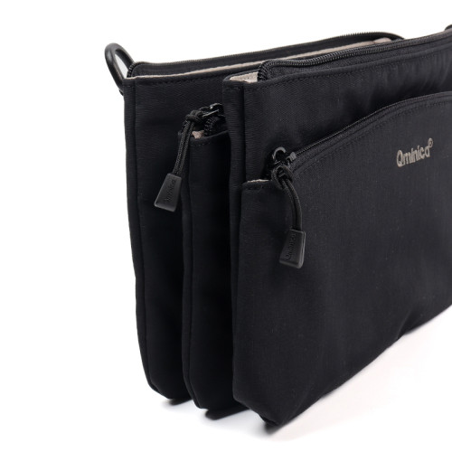 Qminica探索山系輕量化戶外出遊ykk多功能收納騎行單肩信封斜後後背包