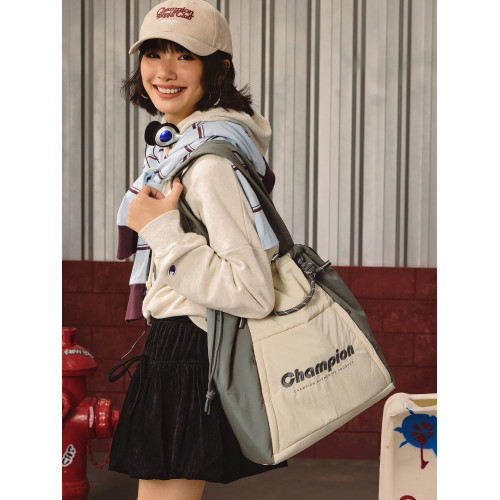 【丁禹兮同款】champion冠軍25新款大容量拼色托特女日常通勤戶外