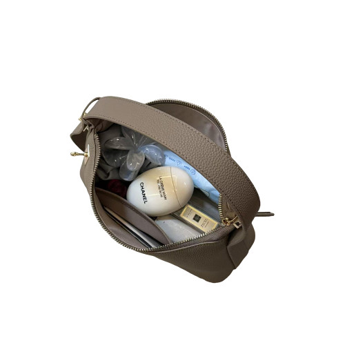 大象灰真皮hobo包包女2026新款輕奢小衆高級感通勤手提單肩腋下包