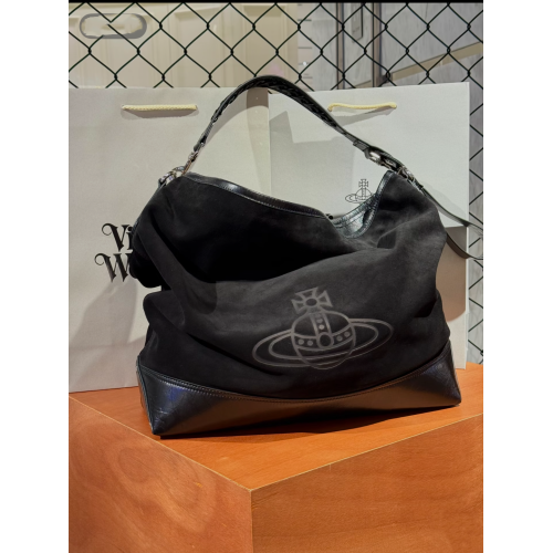 小衆中古包hobo流浪包復古麂皮絨托特包女大容量通勤休閒單肩包女