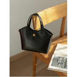 摩西奶奶復古菜籃子托特包通勤斜背牛皮極簡包2026年新款菜籃子包