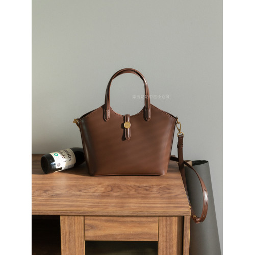 摩西奶奶復古菜籃子托特包通勤斜背牛皮極簡包2026年新款菜籃子包