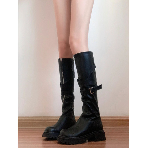 長筒靴女2025夏季薄款兩穿顯瘦中筒靴不過膝長靴厚底高筒騎士靴子 長筒靴女2025夏季薄款兩穿顯瘦中筒靴不過膝長靴厚底高筒騎士靴子