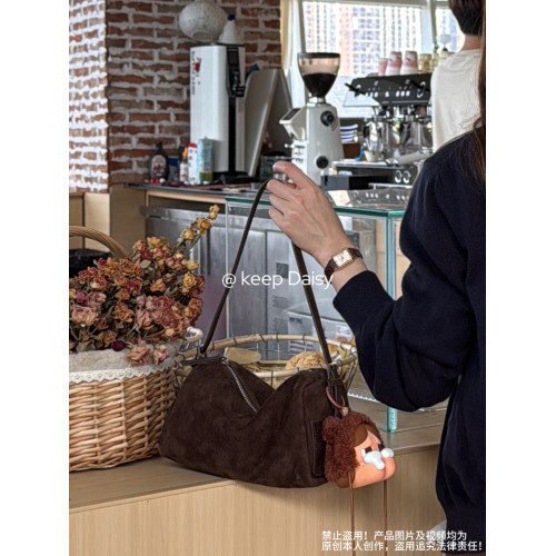 KEEP DAISY【絲絨雪松】頭層羊猄絨枕頭包秋冬小方包單肩斜背女包 KEEP DAISY【絲絨雪松】頭層羊猄絨枕頭包秋冬小方包單肩斜背女包