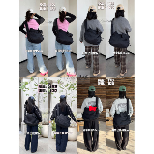 7個7 Matter泰國潮牌kitty聯名托特尼龍布大容量手提包斜後後背包包女