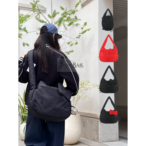 7個7 Matter泰國潮牌kitty聯名托特尼龍布大容量手提包斜後後背包包女