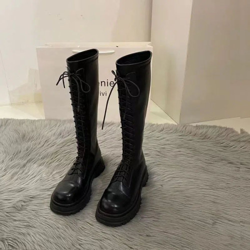 長筒靴女2026新款秋冬瘦瘦高筒厚底長靴白色加絨小個子騎士靴子鞋