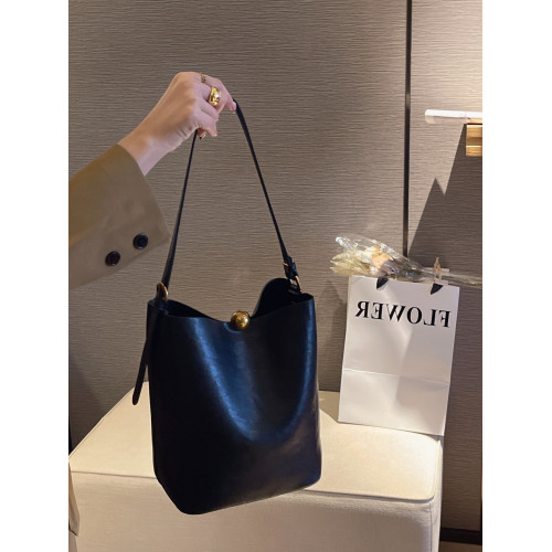 MYFSNH復古氣質植鞣皮通勤托特水桶包包女2025新款百搭單肩斜後後背包