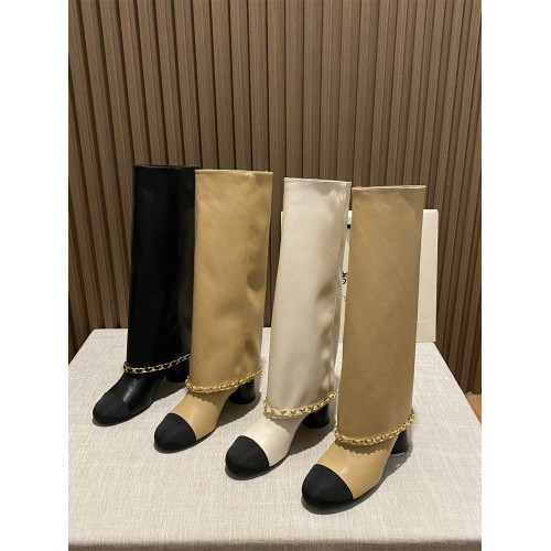 小香風拼色鏈條褲琯靴女2025秋冬新款明星同款顯瘦直筒靴長筒靴子 小香風拼色鏈條褲琯靴女2025秋冬新款明星同款顯瘦直筒靴長筒靴子