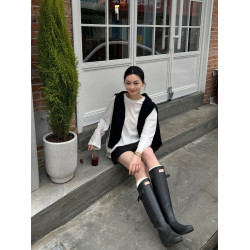 易夢玲同款戶外露營防滑防水雨靴女2025夏季新款高筒不過膝騎士靴