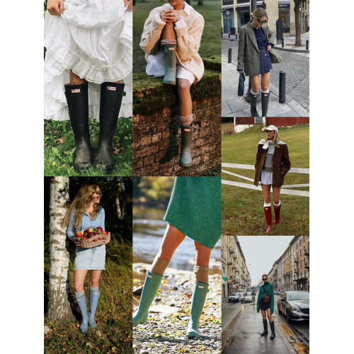 易夢玲同款戶外露營防滑防水雨靴女2025夏季新款高筒不過膝騎士靴