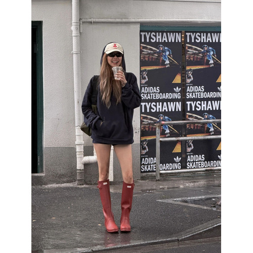 易夢玲同款戶外露營防滑防水雨靴女2025夏季新款高筒不過膝騎士靴