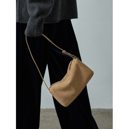 韓國設計師品牌 FACADE PATTERN 25新款復古簡約手提單肩麂皮女包