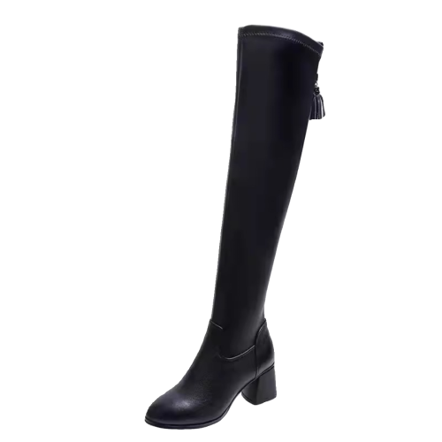 真軟皮長筒靴女2025秋冬季新款瘦瘦靴子高筒過膝彈力時尚顯瘦長靴